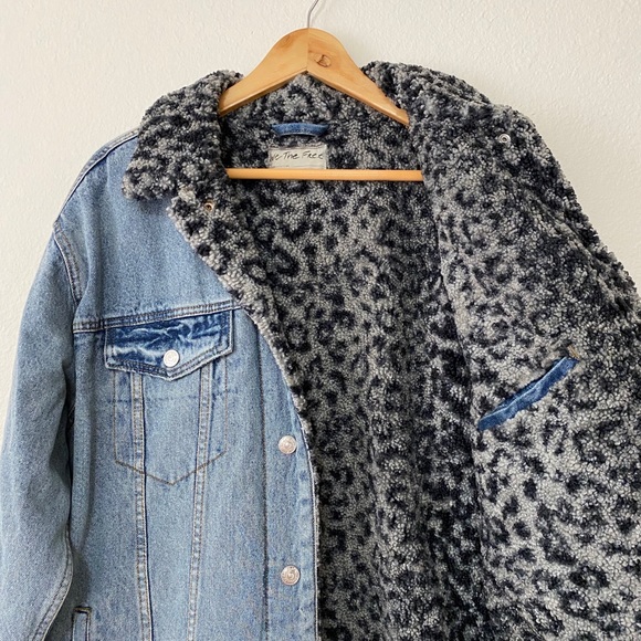 • SOLD • Free People Wild Ones sherpa denim jacket - Picture 5 of 5